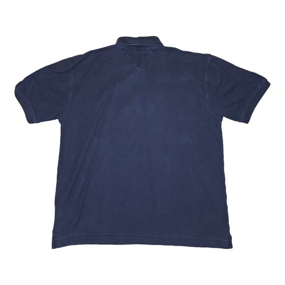 Tommy Hilfiger Polo Shirt Men's XL Short Sleeve Navy Blue Embroidered Preppy - Picture 7 of 8